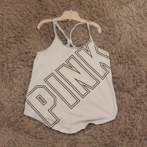 PINK light blue tank size xs